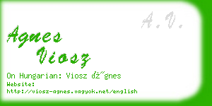 agnes viosz business card